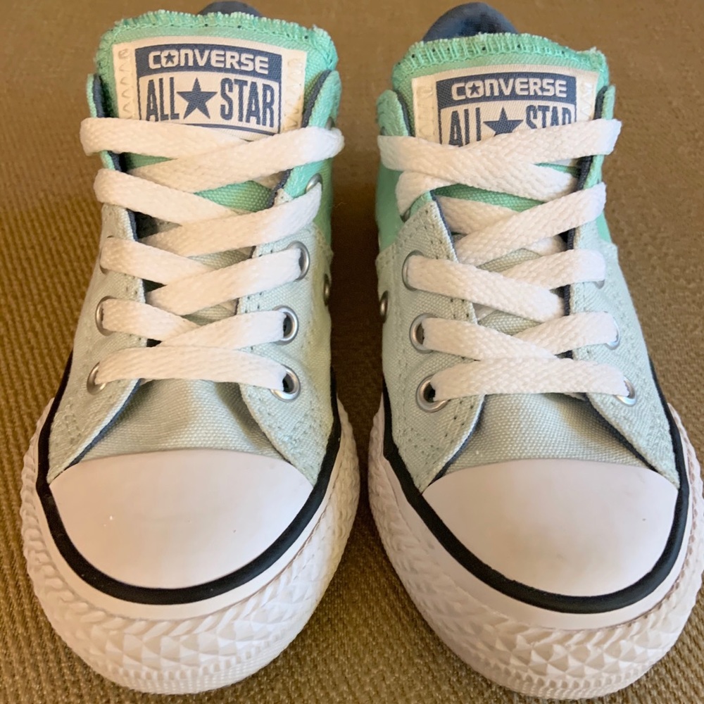 Converse two-toned green toddler sneakers